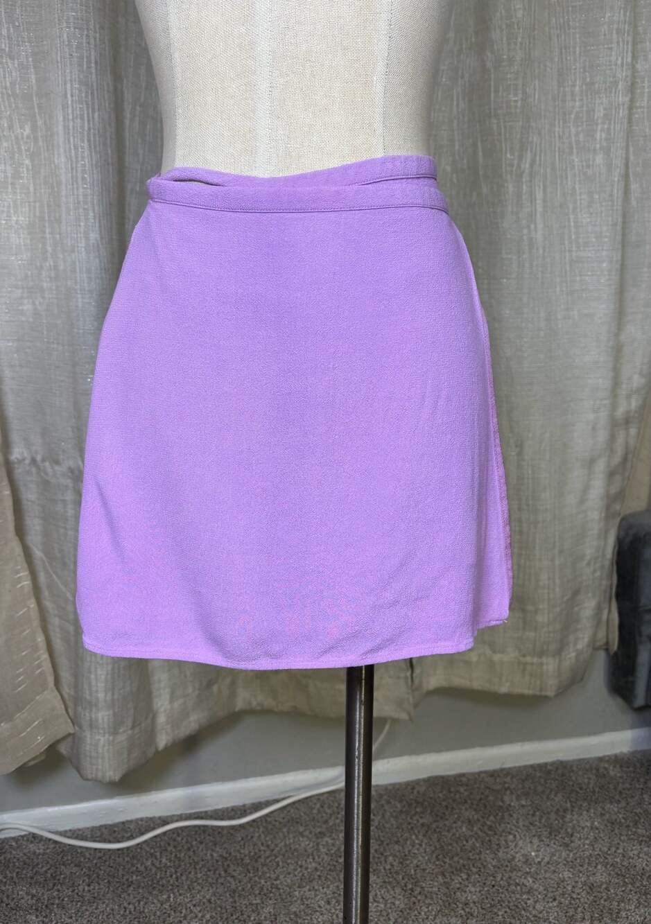 Sunday Best Lavender Wrap Mini Skirt